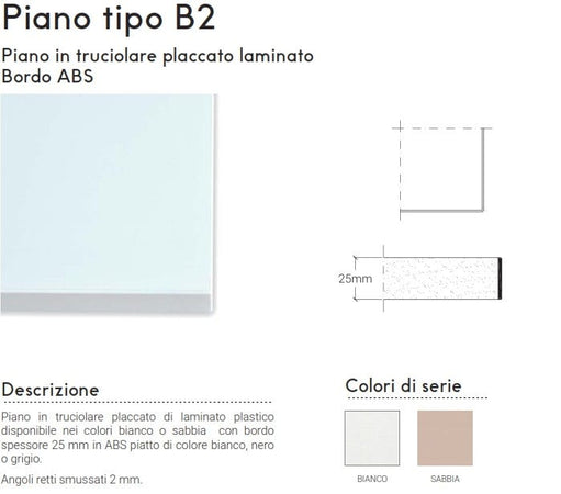Tavolo mensa per 4 o 6 persone con telaio in tubo rettangolare e piano cm. 160x80
