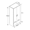 ROMOLO - armadio due ante 180x52x80 h Bianco