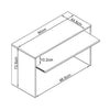 ELVIO - scrivania con porta tastiera 90x45x74 h Bianco