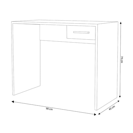 DIOCLEZIANO - scrivania con cassetto 90x45x74 h Marrone