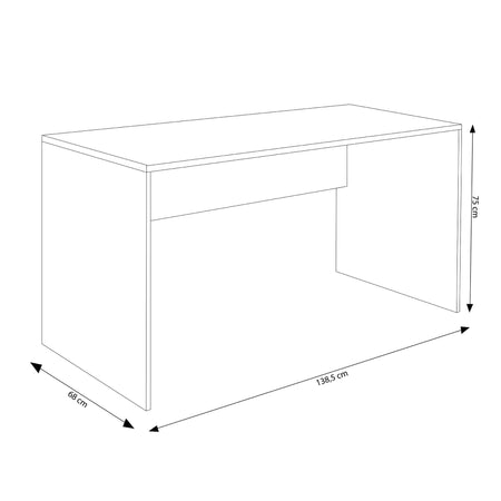 VESPASIANO - scrivania moderna 138,5x75x68 h Bianco