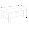 BERRY - tavolino da salotto moderno cm 100x55x41 h Bianco