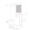 BISCA - mobile ingresso con attaccapanni Marrone chiaro