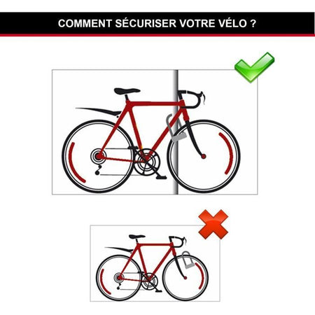 Lucchetto per bici U - MASTER LOCK - 8195EURDPROCOLWR - Acciaio temprato, chiave, rosso