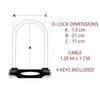 Serratura MASTER LOCK U con Cavo - Chiave