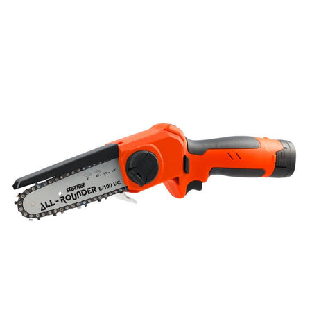 Motosega Troncarami ALL-ROUNDER E-100 UC a Batteria con Tensionamento Automatico della Catena Stocker