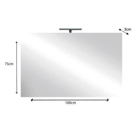 GINNY - specchio moderno con led Bianco