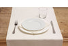 Runner in misto lino  con elegante bordo applicato made in italy  NATURALE/BORDEAUX