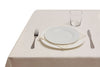 Tovaglia in misto lino con elegante bordo applicato made in italy NATURALE/GLICINE