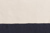Tovaglia in misto lino con elegante bordo applicato made in italy NATURALE/BLU NOTTE