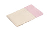 Runner in misto lino  con elegante bordo applicato made in italy  NATURALE/ROSA PERLA