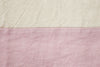 Tovaglia in misto lino con elegante bordo applicato made in italy NATURALE/ROSA PERLA