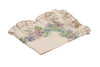 Set di 2 tovagliette americane colazione con decorazione frou froud coppia tovagliette 35 X 50 CM in misto lino stampa floreale fiori  morbide resistenti eleganti made in italy SUCCULENTE