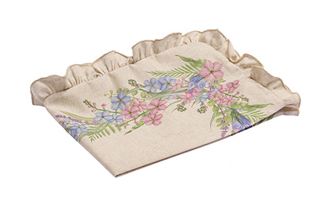 Set di 2 tovagliette americane colazione con decorazione frou frou coppia tovagliette 35 X 50 CM in misto lino stampa floreale fiori  morbide resistenti eleganti made in italy FIORI DI CAMPO