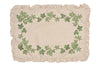 Set di 2 tovagliette americane colazione con decorazione frou frou coppia tovagliette 35 X 50 CM in misto lino stampa floreale fiori  morbide resistenti eleganti made in italy EDERA