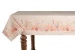 Tovaglia in misto lino stampato morbida resistente elegante made in italy FONDO MARINO ROSSO - Vanita di raso