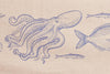Tovaglia in misto lino stampato morbida resistente elegante made in italy MARE BLU - Vanita di raso