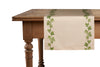 Runner da tavola in misto lino stampa floreale fiori morbido resistente elegante made in italy  EDERA - Vanita di raso