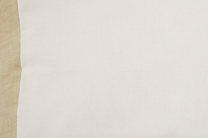 Set copripiumino federe parure copripiumino misto lino Made in Italy NATURALE/SABBIA