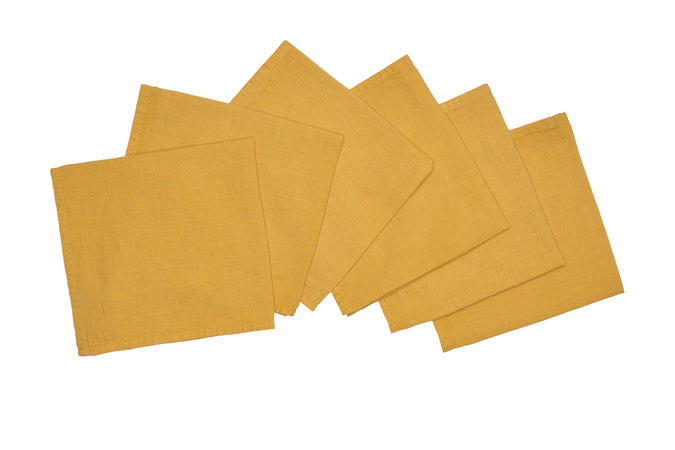 Set di 6 tovaglioli da tavola 45 X 45 CM in misto lino morbido resistente elegante made in italy OCRA