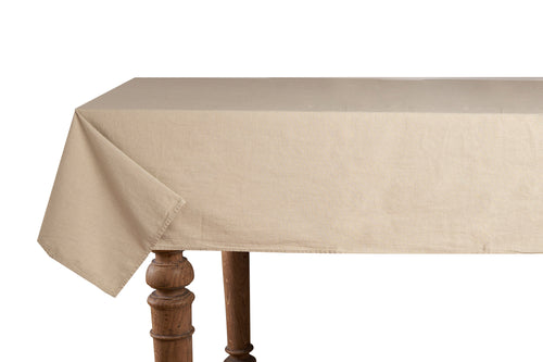 Tovaglia in misto lino tinta unita morbida resistente elegante made in italy SABBIA