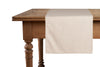 Runner da tavola in misto lino tinta unita morbido resistente elegante made in italy  NATURALE MELANGE - Vanita di raso
