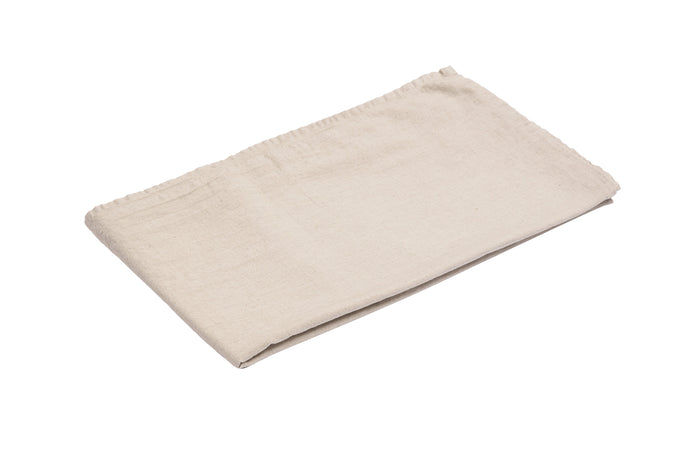 Runner da tavola in misto lino tinta unita morbido resistente elegante made in italy  NATURALE MELANGE - Vanita di raso