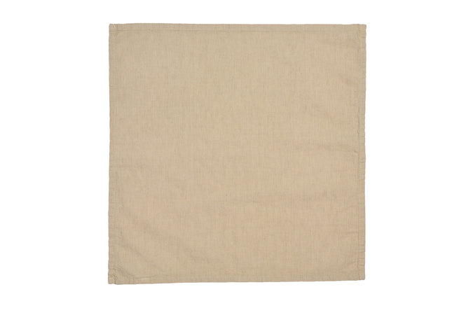 Set di 6 tovaglioli da tavola 45 X 45 CM in misto lino morbido resistente elegante made in italy SABBIA