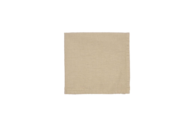 Set di 6 tovaglioli da tavola 45 X 45 CM in misto lino morbido resistente elegante made in italy SABBIA