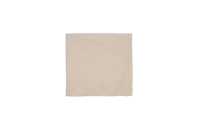 Set di 6 tovaglioli da tavola 45 X 45 CM in misto lino morbido resistente elegante made in italy NATURALE MELANGE