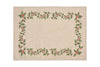 Set di 2 tovagliette americane natalizie coppia tovagliette 35 X 50 CM in misto lino decoro natale morbide resistenti made in italy AGRIFOGLIO
