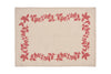 Set di 2 tovagliette americane natalizie coppia tovagliette 35 X 50 CM in misto lino decoro natale morbide resistenti made in italy AGRIFOGLIO ROSSO - Vanita di raso
