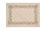Set di 2 tovagliette americane natalizie coppia tovagliette 35 X 50 CM in misto lino decoro natale morbide resistenti made in italy BACCHE - Vanita di raso