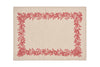 Set di 2 tovagliette americane natalizie coppia tovagliette 35 X 50 CM in misto lino decoro natale morbide resistenti made in italy BACCHE ROSSE - Vanita di raso
