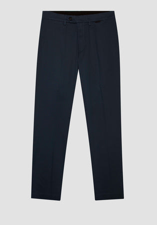 Pantaloni mark slim fit in twill di cotone elastico
