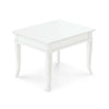 DOMINICK - tavolino bacheca in legno massello piano in legno 60x60 Bianco