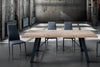 GREGORY - tavolo da pranzo moderno in metallo e legno 250x100 Nero