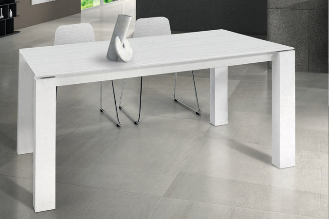ARTHUR - tavolo da pranzo moderno allungabile in legno 90x160/205/250 Bianco