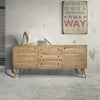 BRISTOL - mobile in abete spazzolato 185x50x84 Marrone