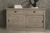 BRYAN - credenza in rovere patinato 150x50x90 Grigio