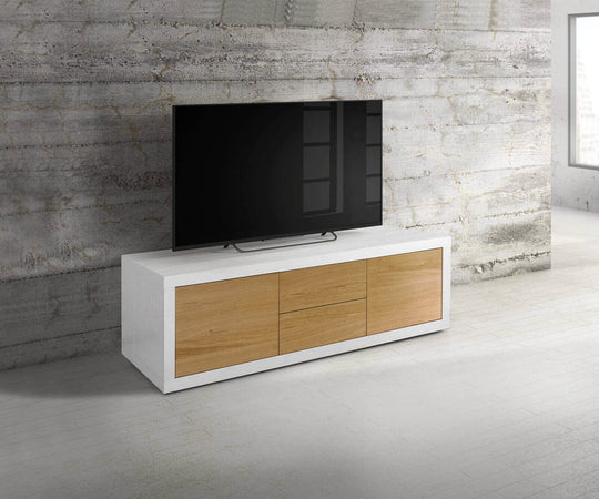 CASSIAN - mobile porta tv moderno 170x45x50 Bianco