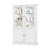 DANIELLE - mobile con vetrina in legno massello 120x41x187 Bianco