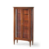 CHRISTAL - credenza con vetrina in legno massello 89x34x170 Tinta noce