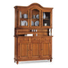 KYLIE - credenza con vetrina in legno massello 150x43x228 Tinta noce