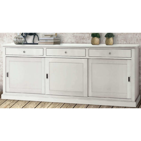 LEXY - credenza in legno 200x50x90 Bianco