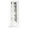 CHRISTAL - credenza con vetrina in legno massello 50x34x140 Bianco