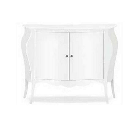 JAXON - comò in legno massello bombato 120x50x85 Bianco