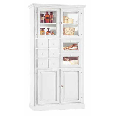 MADDISON - dispensa in legno massello 107x45x203 Bianco
