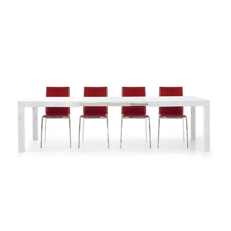RAMSEY - tavolo da pranzo moderno allungabile frassinato 90x160/210/260 Bianco