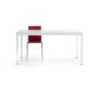 RAPHAEL - tavolo da pranzo moderno allungabile frassinato con struttura in metallo 80x120/170 Bianco
